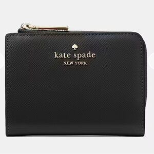 NWT- Kate Spade Madison Black leather L-Zip Wallet